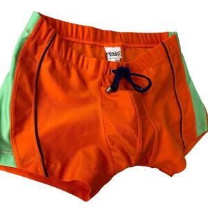 Tulio Brazil Swimwear Trunks Speedo Briefs Mens M Neon Square Cut Sexy Dad Pride